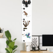 Grafiek voor de groei van cartoon van grappige vog poster (Thuiskantoor)