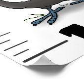 Grafiek voor de groei van cartoon van grappige vog poster (Hoek)