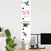 Grafiek voor de groei van cartoon van grappige vog poster (Thuiskantoor)