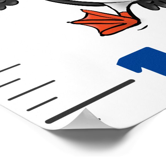 Grafiek voor de groei van cartoon van grappige vog poster (Hoek)