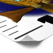 Grafiek voor de groei van cartoon van grappige vog poster (Hoek)