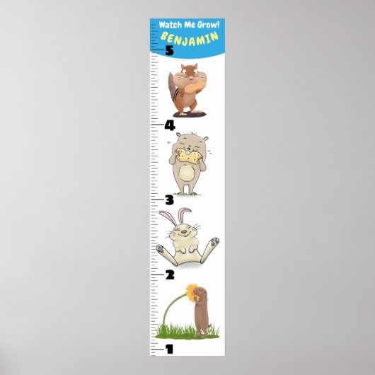 Grafiek voor de groei van cartoons van grappige kn poster (Voorkant)