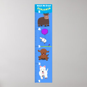 Grafiek voor de groei van cartoons van grappige la poster