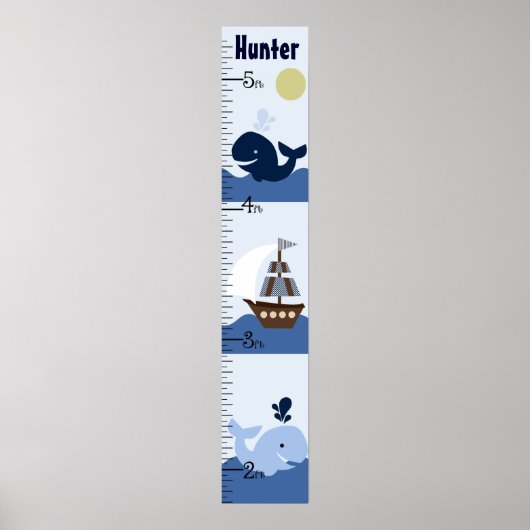 Grafiek voor de groei van hoy Mate/Sailboat/Whale Poster (Voorkant)