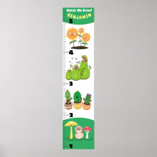 Grafiek voor de groei van planten cartoon poster