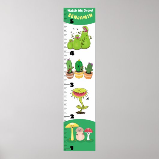 Grafiek voor de groei van planten cartoon poster (Voorkant)