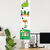 Grafiek voor de groei van planten cartoon poster (Thuiskantoor)