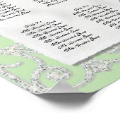 Grafiek voor de receptietafel, diamanten en kant poster (Hoek)