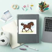 Grafiek voor donkere Pony paarden Anatomie Chart E Sticker (iPad Cover)