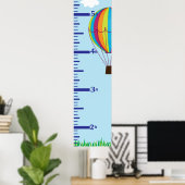 Grafiek voor groei van warme luchtballon poster (Thuiskantoor)