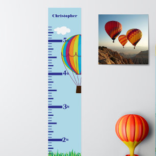 Grafiek voor groei van warme luchtballon poster