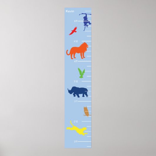 Grafiek voor groei van wilde dieren poster (Voorkant)