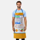 Grafiek voor kleurrijke keuken-conversie schort (Gedragen)