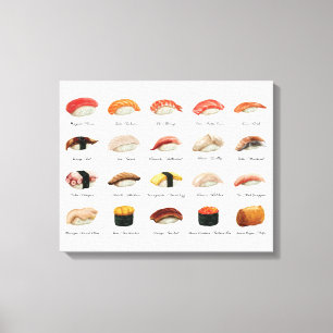Grafiek Waterverf  Canvas Afdruk