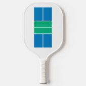 Grafiek witte coachnaam pickleball paddle (Voorkant)