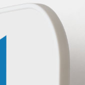 Grafiek witte coachnaam pickleball paddle (Links Detail)