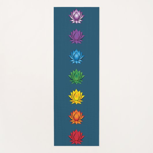 Grafiek Yoga Mat Lotus Color Chakra (Voorkant)