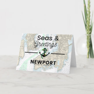 Grafiek Zeeen & groeten - Newport Feestdagen Kaart