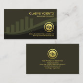 Grafieke beurzen Geldinvesteringen Visitekaartje (Voorkant / Achterkant)