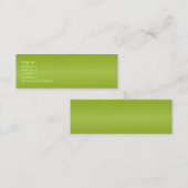 Grafieke groene zandsteenprofielkaart mini visitekaartje (Voorkant / Achterkant)