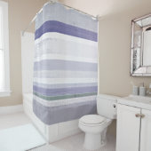 "Grafieke" Paarse en grijze Abstracte kunst Douchegordijn (In situ)