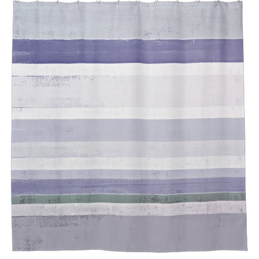 "Grafieke" Paarse en grijze Abstracte kunst Douchegordijn (Voorkant)