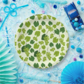 Grafieken en het Patroon van de Bladeren van de Gr Papieren Bordje (Feest)