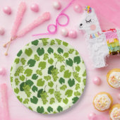 Grafieken en het Patroon van de Bladeren van de Gr Papieren Bordje (Feest)