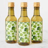 Grafieken en het Patroon van de Bladeren van de Gr Wijn Etiket (Flessen)