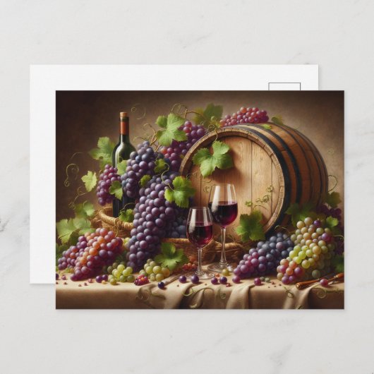 Grafieken en wijnstilstand briefkaart (Voorkant / Achterkant)
