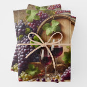 Grafieken en wijnstilstand inpakpapier vel (In situ)