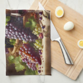 Grafieken en wijnstilstand theedoek (Quarter Fold)