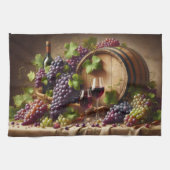 Grafieken en wijnstilstand theedoek (Horizontaal)