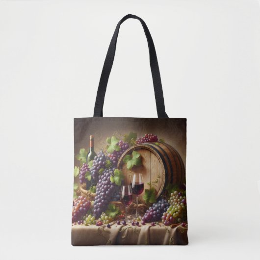 Grafieken en wijnstilstand tote bag (Voorkant)