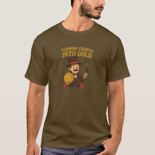 Grafieken in goud veranderen Bitcoin Magiër T-shirt