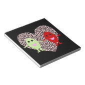Grafieken in Love Notepad Notitieblok (Schuin)