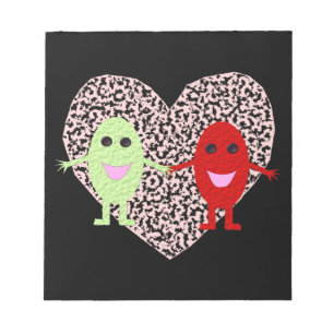Grafieken in Love Notepad Notitieblok