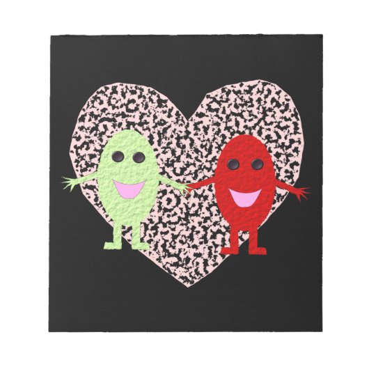 Grafieken in Love Notepad Notitieblok (Voorkant)