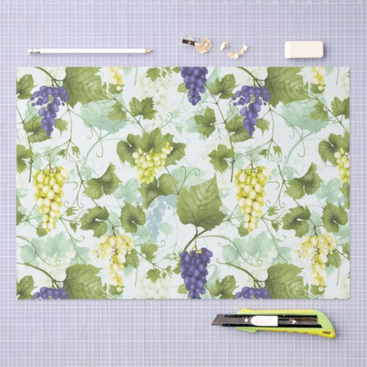 Grafieken met handgetekende zomerfruitpatroon op M Tissuepapier (Craft)