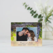 Grafieken op wijnstokken Foto slaat de datumkaart  Save The Date (Staand voorkant)