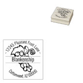 Grafieken Ronde Adres Aangepaste naam Rubberstempel (Gestempeld)