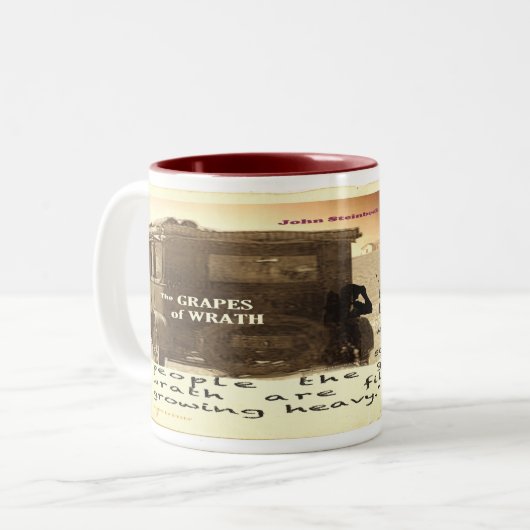 Grafieken van Wrath afbeelding/text Tweekleurige Koffiemok (Voorkant links)