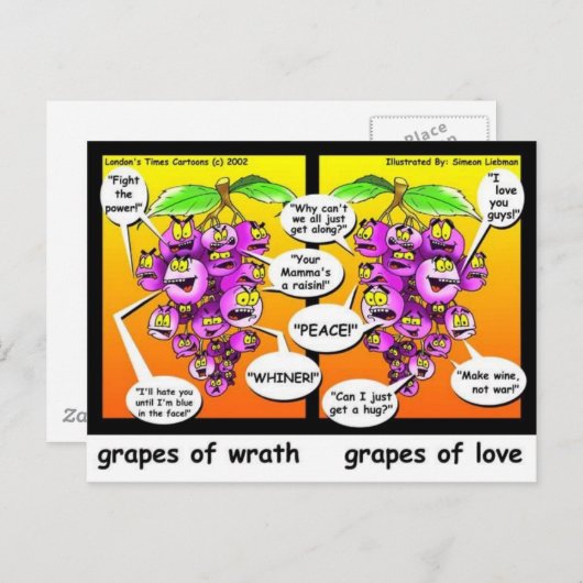 Grafieken van Wrath, Love & War Funny Gifts & T -  Briefkaart (Voorkant / Achterkant)