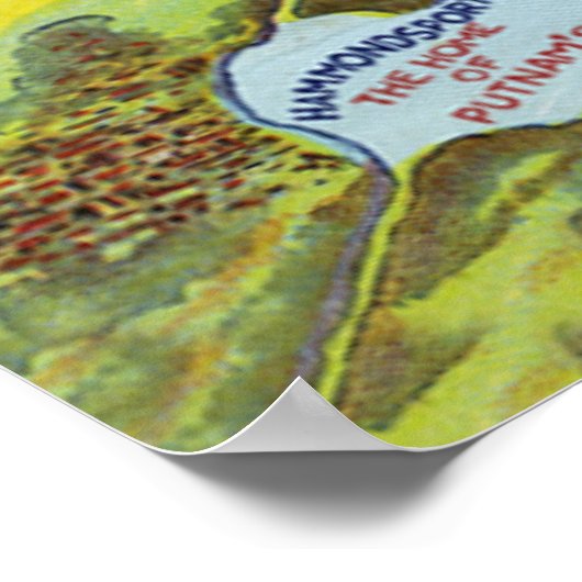 Grafieklabel voor het Keuka-meer van Putnam Poster (Hoek)