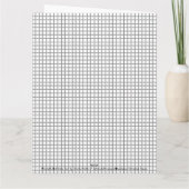 Grafieklijnraster voor Wiskunde / tekenpapier afdr Kaart (Achterkant)