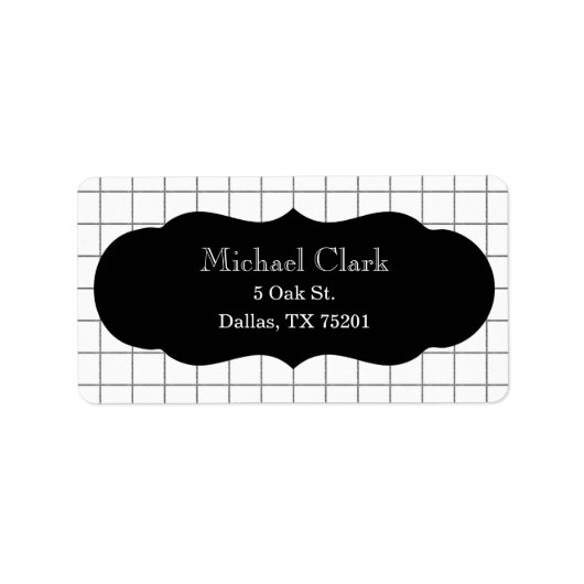 Grafiekpapier Adresetiketten Etiket (Voorkant)