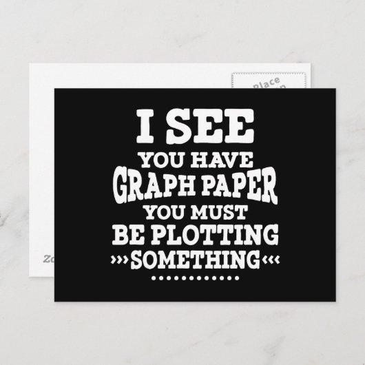 Grafiekpapier dat iets pun Wiskunde leraar toewijs Briefkaart (Voorkant / Achterkant)