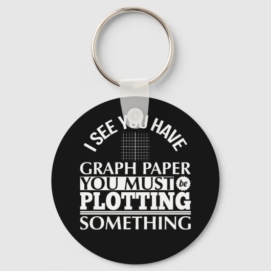 Grafiekpapier dat iets pun Wiskunde leraar toewijs Sleutelhanger (Voorkant)