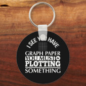 Grafiekpapier dat iets pun Wiskunde leraar toewijs Sleutelhanger (Voorkant)