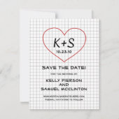 Grafiekpapier De datum opslaan Save The Date (Voorkant)